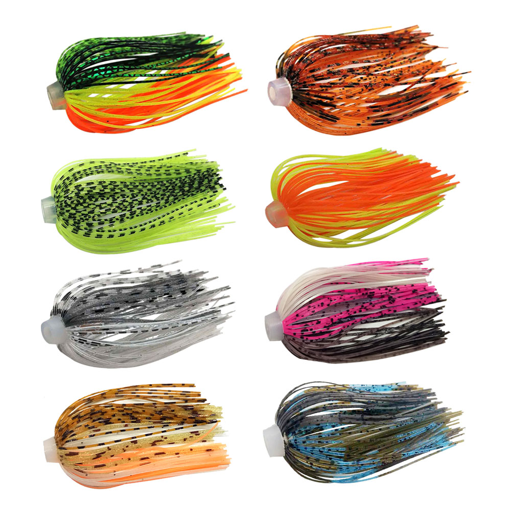 Fishing Lure Buzzbait - 5 ชิ้น/ล็อต 88 Strands 64 มม.กระโปรงซิลิโคนยืดหยุ่นกระโปรงร่มอุปกรณ์ตกปลา