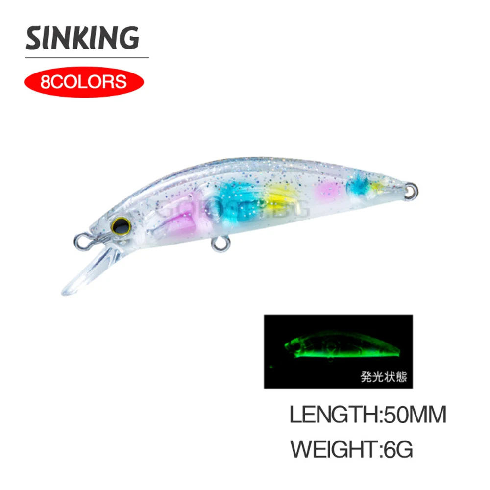 Fishing Lure Jerkbait - 5cm 6g เหยื่อตกปลาฮาร์ดคอร์ LG Heavy Minnow