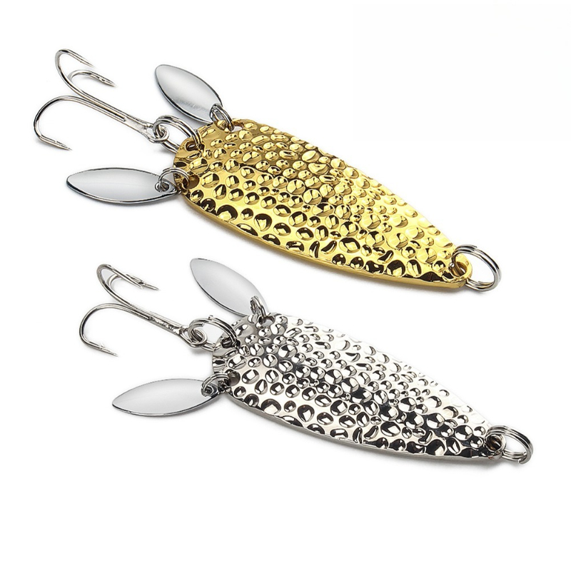 Fishing Lure Spoon - 1 ชิ้นช้อนโลหะ Spinnerbait คู่หมุน Hard เหยื่อประดิษฐ์