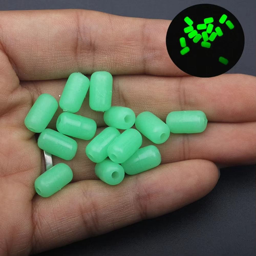 Fishing Lure Topwater - 100 ชิ้น/ถุงตกปลาส่องสว่างลอยลูกปัดยาง GLOW In The Dark