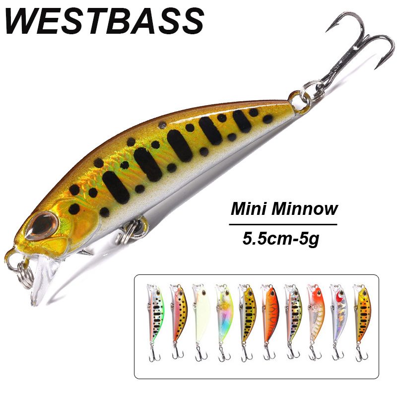 WESTBASS 1PX Micro Minnow Lure - Fishing Lure Jerkbait บทวิจารณ์และราคา