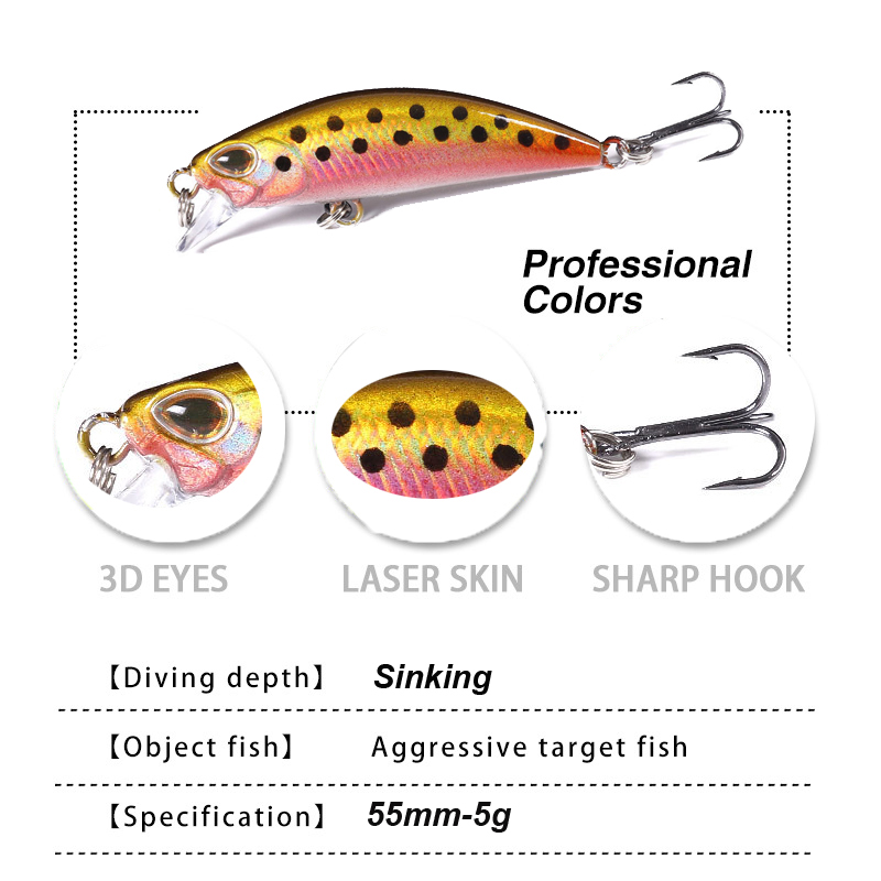 WESTBASS 1PX Micro Minnow Lure - Fishing Lure Jerkbait บทวิจารณ์และราคา