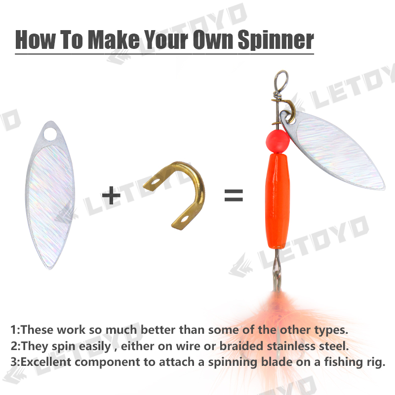 Letoyo 100ชิ้นสปินเนอร์เหล็กสแ - Fishing Lure Spinner บทวิจารณ์และราคา