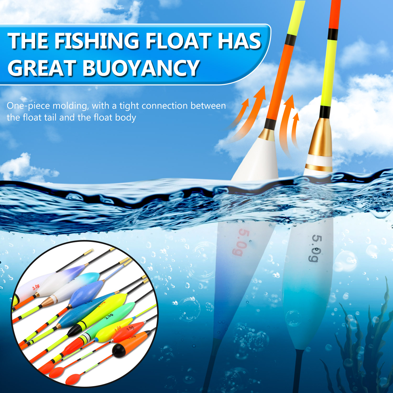 ชุดทุ่นตกปลา EVA 10 ชิ้น 1.5-5 - Fishing Lure Topwater บทวิจารณ์และราคา